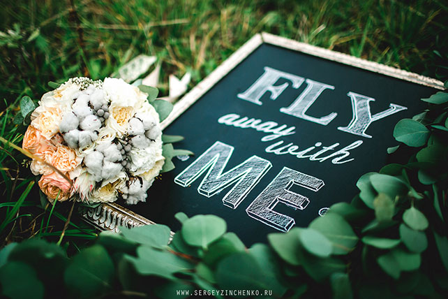 свадьба в стиле путешествия, декор фотосессии