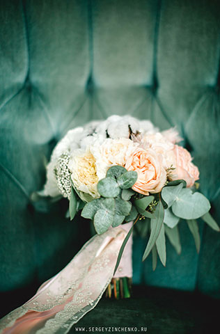 свадьба в стиле путешествия, букет невесты