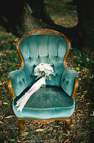 свадьба в стиле путешествия, букет невесты