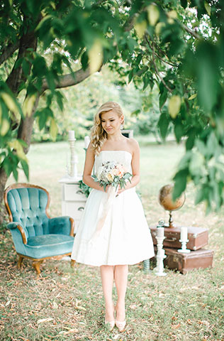 свадьба в стиле путешествия, образ невесты