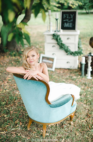 свадьба в стиле путешествия, образ невесты