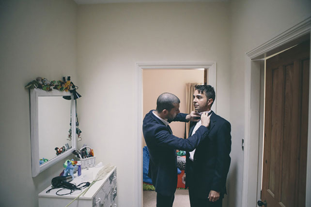 Свадьба в стиле ретро-рок, утро жениха