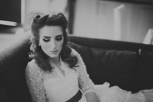 Свадьба в стиле ретро-рок, образ невесты