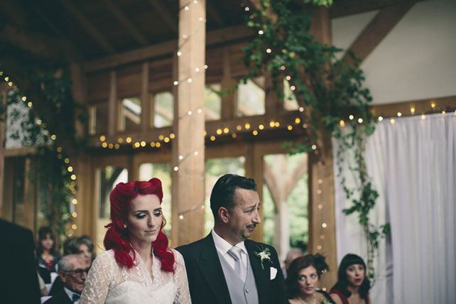 Свадьба в стиле ретро-рок, церемония