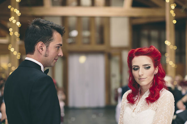 Свадьба в стиле ретро-рок, церемония