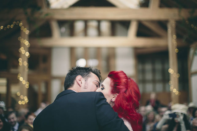 Свадьба в стиле ретро-рок, церемония