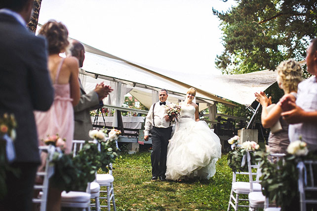 солнечная, невеста с отцом 