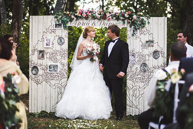 солнечная, церемония, арка - дерево из фотографий  