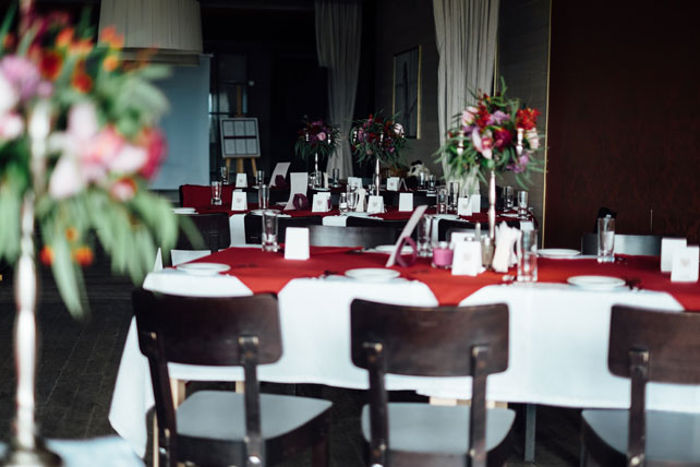 Свадьба в цвете бордо, место торжества