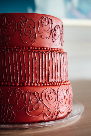Свадьба в цвете бордо, торт