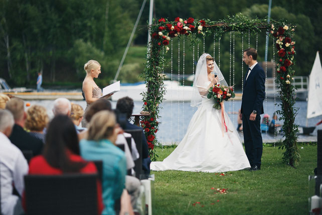 свадьба в яхт-клубе, церемония