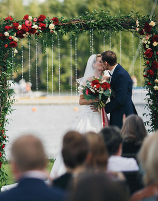 свадьба в яхт-клубе, церемония