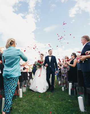 свадьба в яхт-клубе, церемония