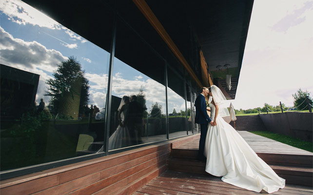 свадьба в яхт-клубе, жених и невеста