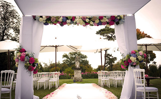 свадьба в замке Франции, место церемонии