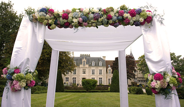свадьба в замке Франции, место церемонии
