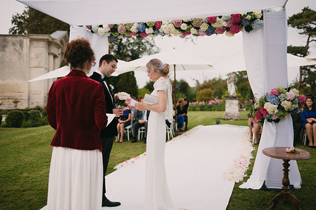 свадьба в замке Франции, церемония