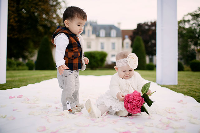 свадьба в замке Франции, дети на свадьбе