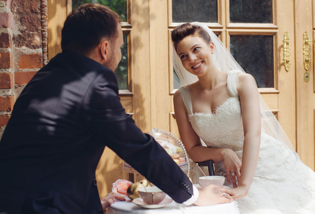 свадьба во французском стиле, жених и невеста