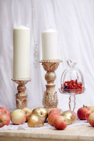 свадьба во французском стиле, свечи в декоре