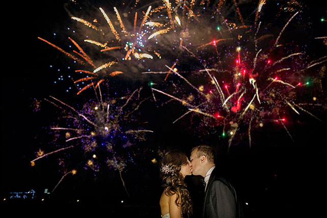 Свадьба по мотивам сказки «Золушка», салют