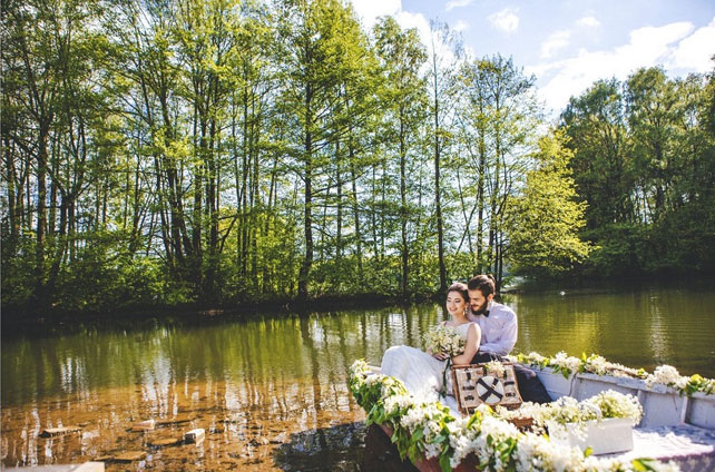 Свадебная прогулка на лодке, приглашения