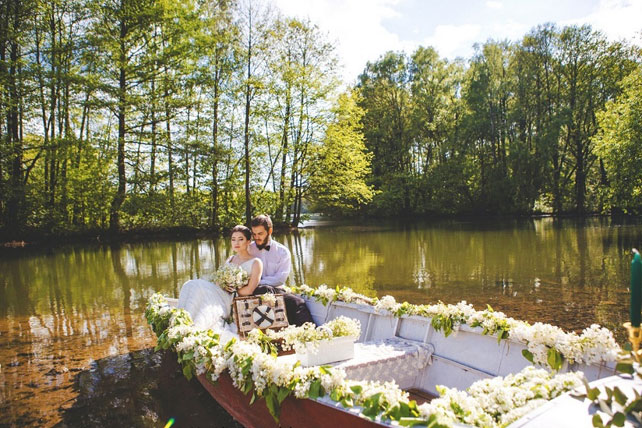 Свадебная прогулка на лодке, приглашения