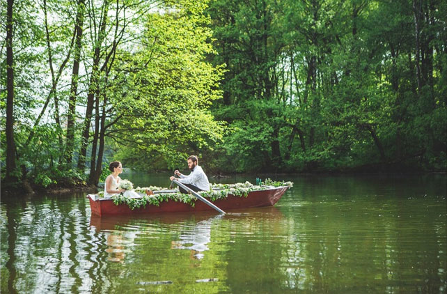 Свадебная прогулка на лодке, приглашения