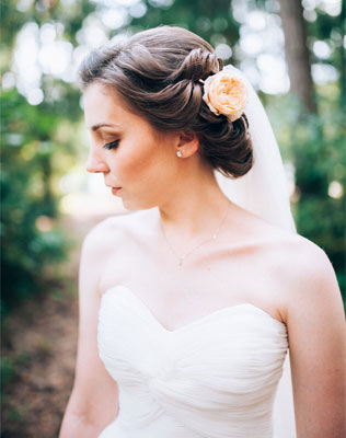 свадьба в бирюзовом цвете, образ невесты