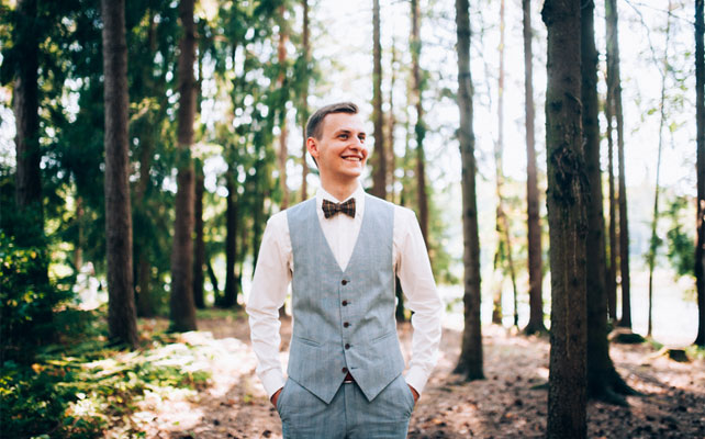 свадьба в бирюзовом цвете, образ жениха