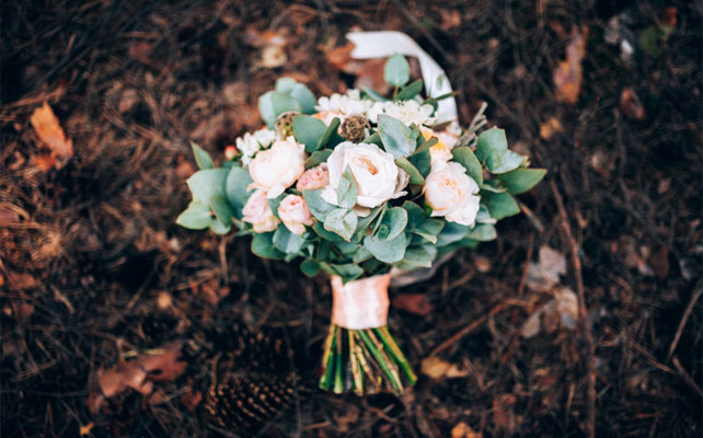 свадьба в бирюзовом цвете, букет невесты