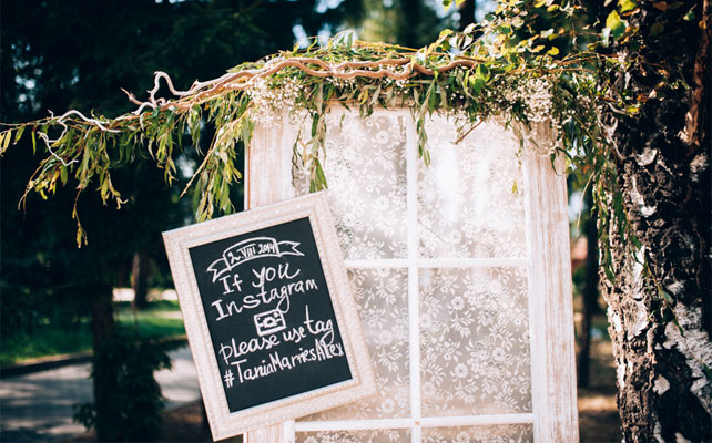 свадьба в бирюзовом цвете, инстаграм на свадьбе