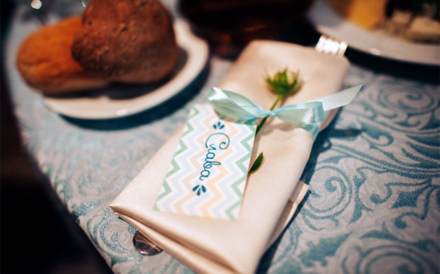 свадьба в бирюзовом цвете, рассадочные карточки