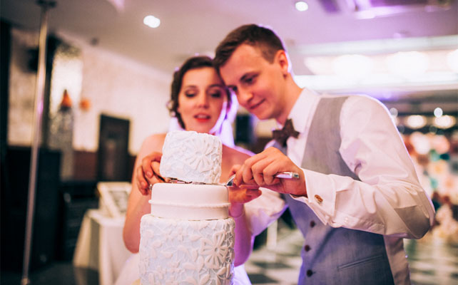 свадьба в бирюзовом цвете, торт