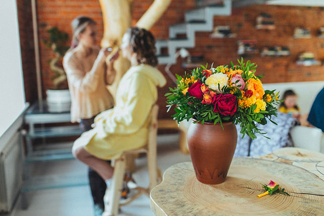 Свадебный завтрак, макияж невесты