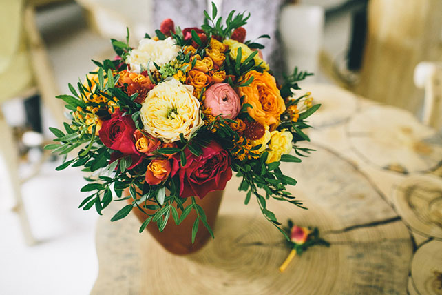 Свадебный завтрак, флористика