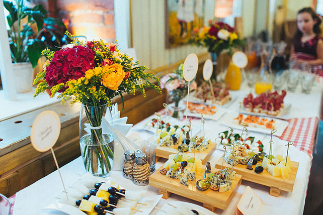 Свадебный завтрак, сырный стол