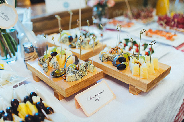 Свадебный завтрак, сырный стол
