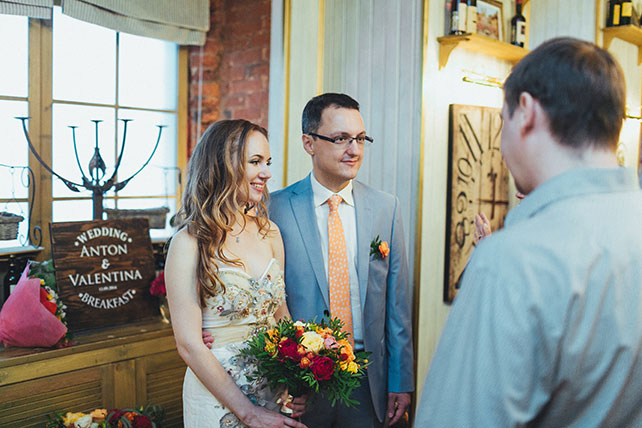 Свадебный завтрак, поздравление гостей