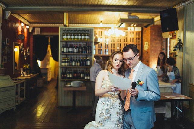 Свадебный завтрак, поздравление гостей