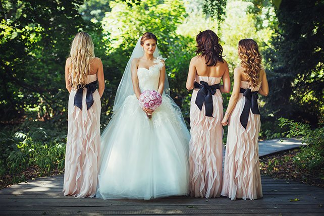 Телевизионная свадьба, невеста с подружками