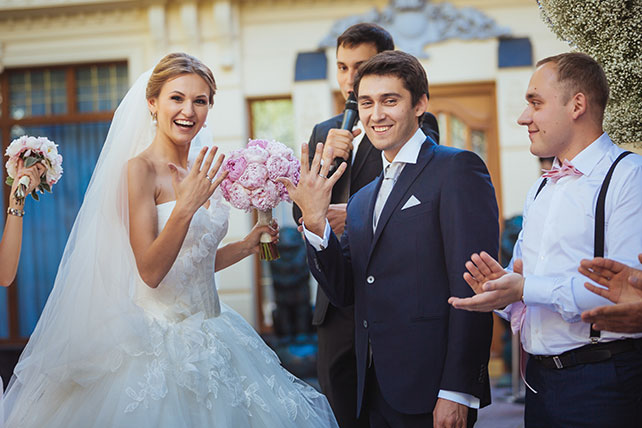 Телевизионная свадьба, церемония