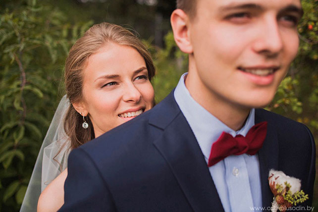 трогательная свадьба, жених и невеста