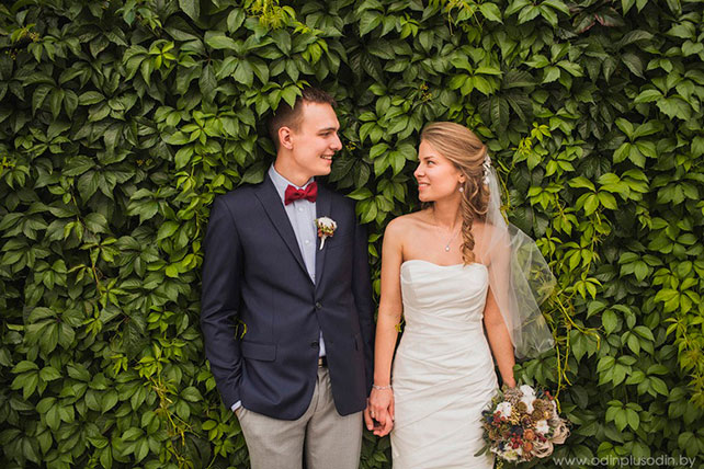 трогательная свадьба, жених и невеста