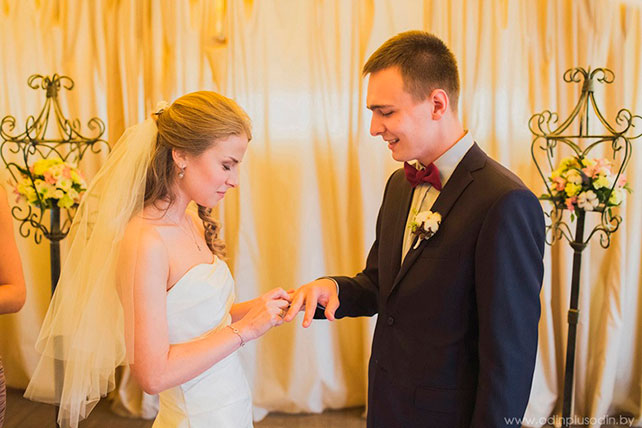 трогательная свадьба, церемония