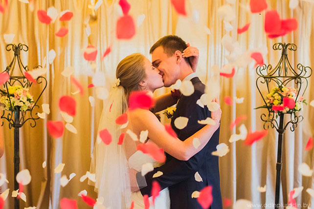 трогательная свадьба, церемония