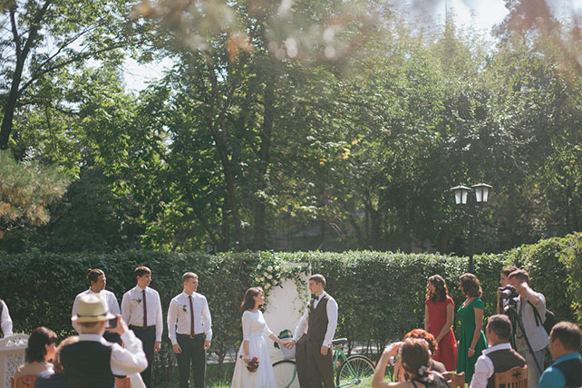 твидовая свадьба, церемония