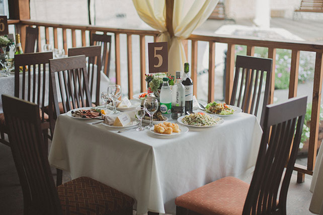 твидовая свадьба, декор стола