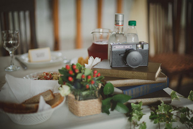 твидовая свадьба, декор стола