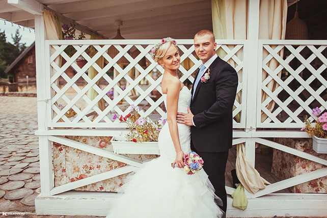 Юля и Сергей: свадьба в стиле гламурный рустик